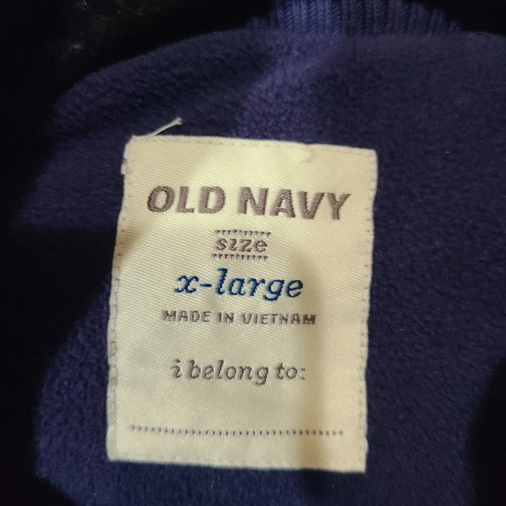 Old Navy Puffer Peace Sign‎ Vest Fleece Lined Girls XL - Picture 4 of 7